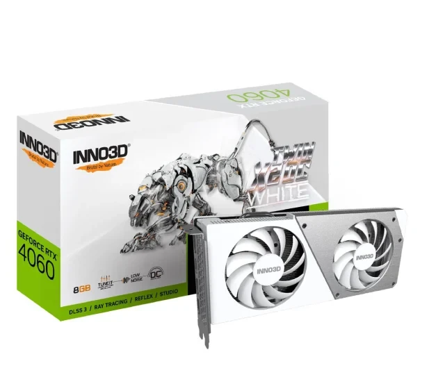 Відеокарта Inno3d GeForce RTX 4060 Twin X2 OC White 8GB GDDR6