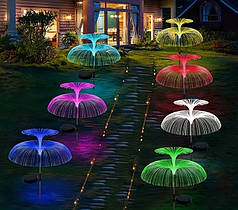 Вулична гірлянда на сонячній батареї Медуза RGB