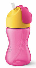 Поїльник Philips Avent з трубочкою 300 мл з 12 міс+ рожевий, (Авент) 798/02