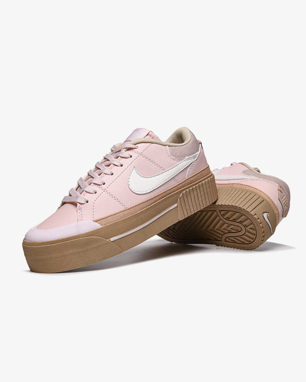 Жіночі кросівки Nike Wmns Court Legacy Lift Light Soft Pink Взуття Найк Корт Легасі Рожеві на платформі шкіряні демісезон