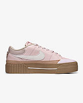 Жіночі кросівки Nike Wmns Court Legacy Lift Light Soft Pink Взуття Найк Корт Легасі Рожеві на платформі шкіряні демісезон, фото 3