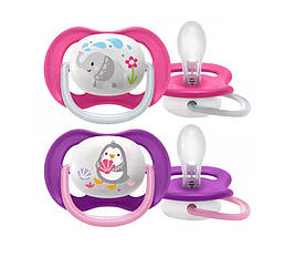 Пустушка Philips Avent Animal для дівчаток 6-18 місяців 2 шт. (Авент) 080/08 (9459)