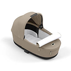 Коляска Cybex Priam 4.0 шасі Matt Black + Люлька Cozy Beige, фото 5
