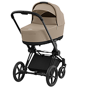 Коляска Cybex Priam 4.0  шасі Matt Black + Люлька Cozy Beige