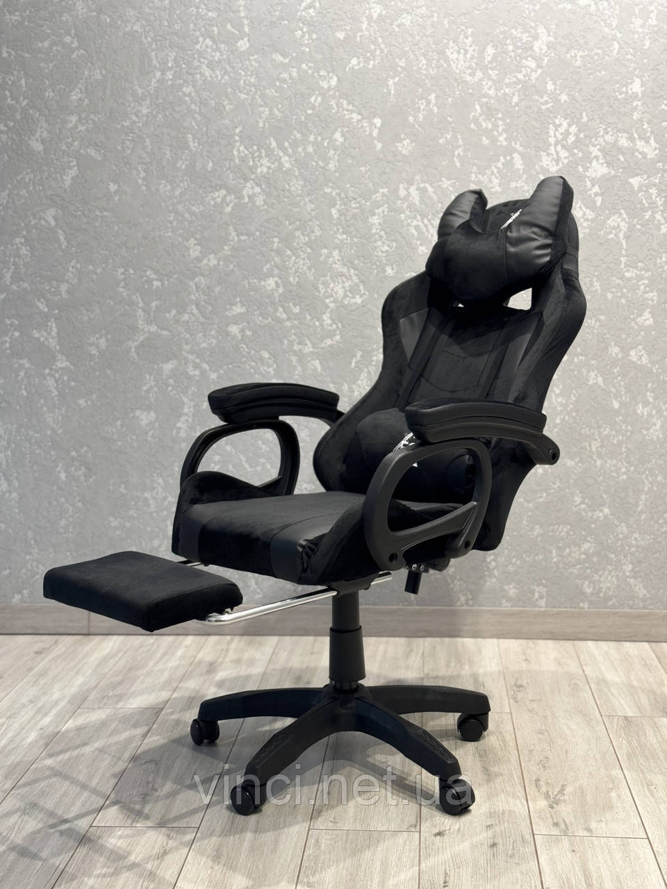 Крісло комп’ютерне з масажером до 150кг з подушками і підніжкою STUDENT KO23, фото 1