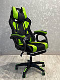 Крісло компютерне з МАСАЖЕМ STUDENT KO23ZIE зелене Геймерське крісло тканеве до 150кг, фото 2