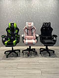 Крісло комп’ютерне з масажером до 150кг з подушками і підніжкою STUDENT KO23, фото 4