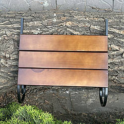 Полиця-стіл для мангалів з дахом на 9-12 шампурів Темне дерево