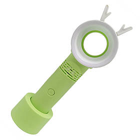 Вентилятор ручний портативний Bambi 301AB, з підставкою Зелений, Toyman