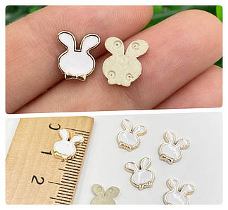 Кабашон / Серединки для бантиків / 1 см / Упаковка - 5 шт / Зайчик №55