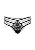 Трусики жіночі мереживні Daring Intimates з декоративними бретелями, чорний, S/M, фото 4
