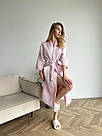 Халат ВАФЕЛЬНИЙ жіночий ворот шаль світло-ліловий COSY 304, фото 3