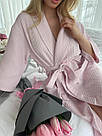 Халат ВАФЕЛЬНИЙ жіночий ворот шаль світло-ліловий COSY 304, фото 4