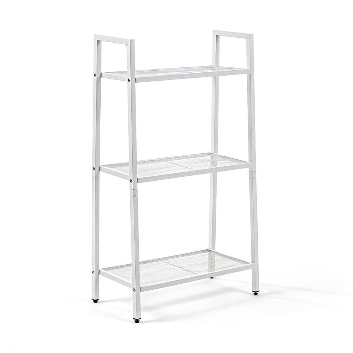 Стелаж-етажерка трьохярусний металевий білий 60*33*110 см. (SW-00002103)