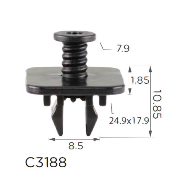 Кліпса Volkswagen, Audi, Seat, Skoda (WHT005263, WHT-005-263) (C3188), фото 1