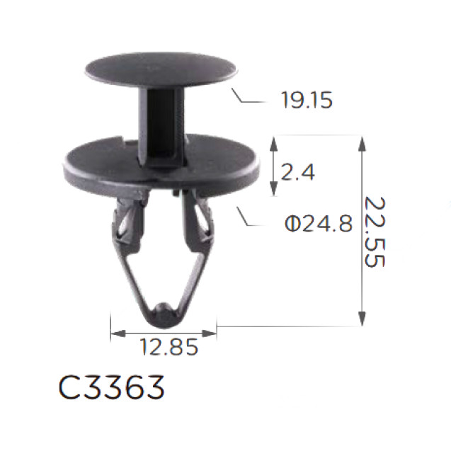 Кліпса бампер крило тепло-шумоізоляція Ford, Chevrolet 11589295 Ford W712665S300 (C3363), фото 1