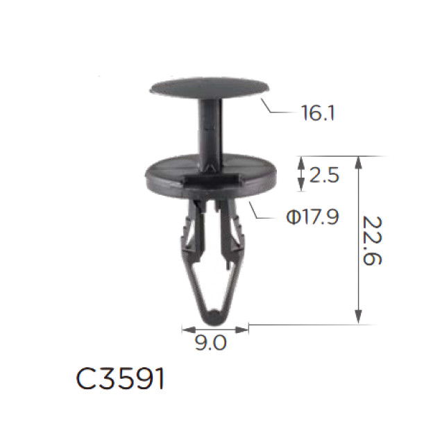 Кліпса бампер молдинг поріг капот Chrysler 6509049AA (C3591), фото 1