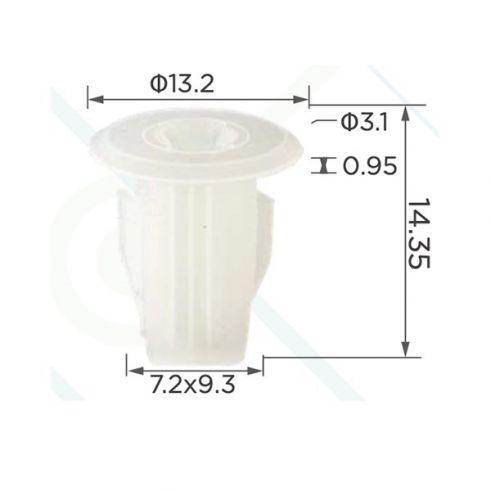 Кліпса втулка під саморіз Toyota, Lexus (90189-05082, 9018905082, 14302) (C0383), фото 1