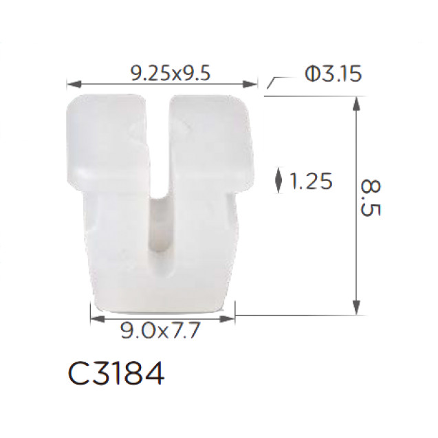 Кліпса втулка під саморіз Volkswagen, Audi, Seat, Skoda (N90541001, N-905-410-01, 14612) (C3184), фото 1