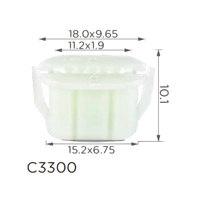 Кліпса втулка фіксатор Renault, Citroen, Peugeot (7703081233, 14534) (C3300), фото 1