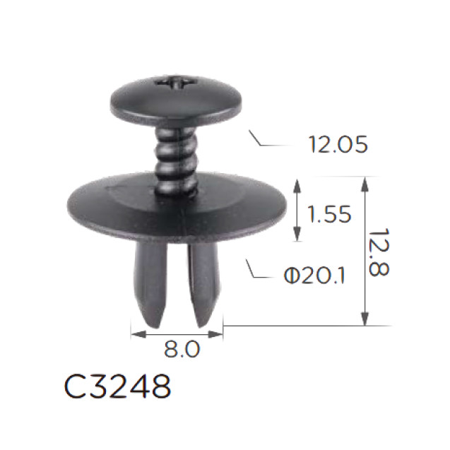 Кліпса тримач для обшивки Bmw (51481915964, 11225, 11226) (C3248), фото 1