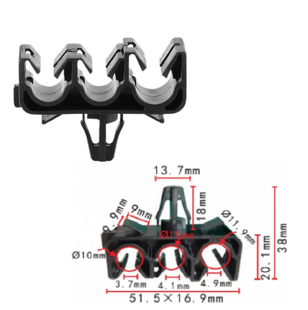 Кліпса тримач трубок електропроводини Toyota (77289-26010, 7728926010, 21209) (C1014), фото 1