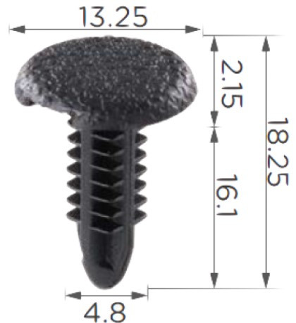 Кліпса для обшивки (ОЕМ 90666SA00030, 90666SA0003, MR221721, 90666-SA0-003) (C0153), фото 1