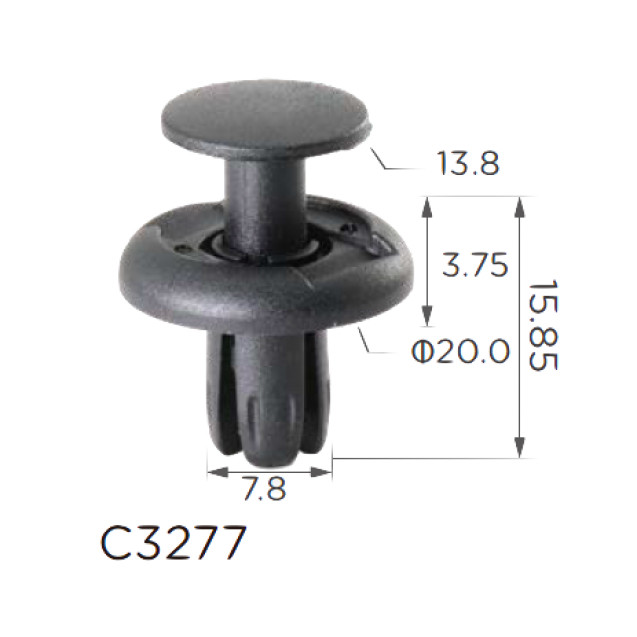 Кліпса для обшивки Bmw (07147401727, 11389) (C3277), фото 1