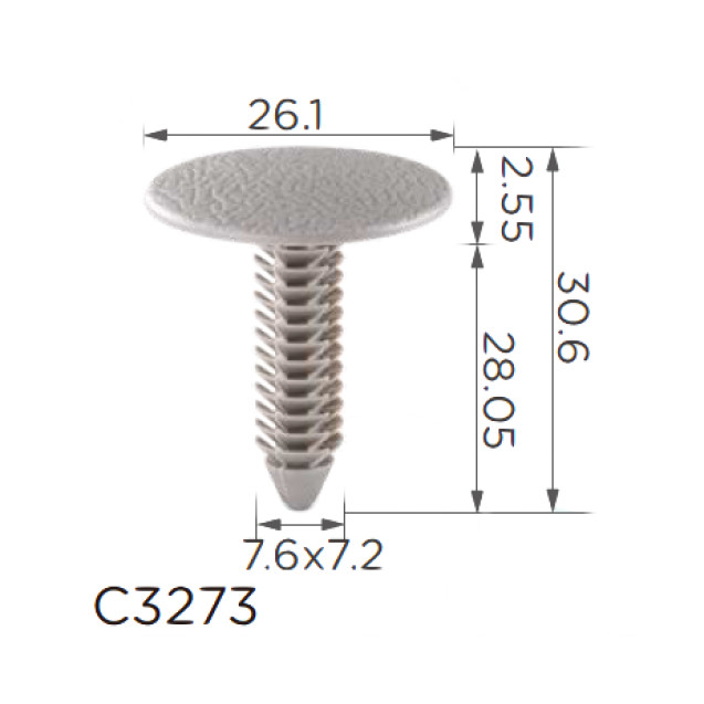 Кліпса для обшиття Ford, Chevrolet 10220168 10241518 (C3273), фото 1