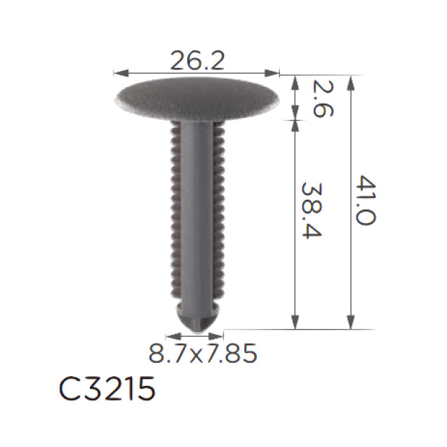 Кліпса для обшиття Nissan, Renault, Opel (0155305891, 8200244430, 10654) (C3215), фото 1