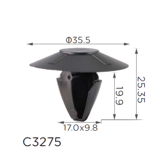 Кліпса для обшиття Renault (7703077470, 10945) (C3275), фото 1