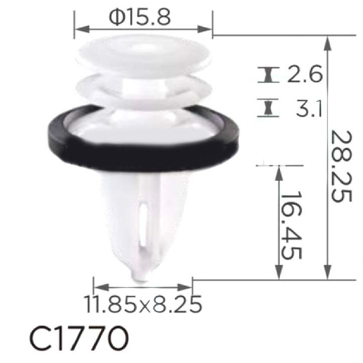 Кліпса для обшиття салону Ford Tesla W713297S300 (C1770), фото 1