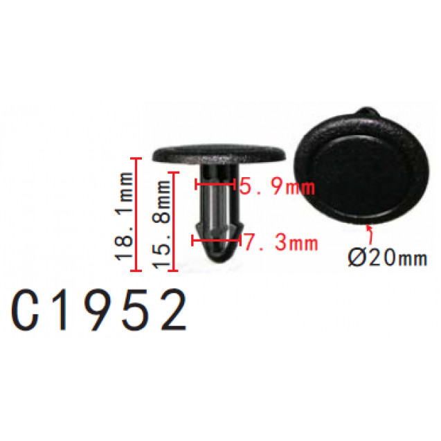Кліпса для обшиття салону Honda, Acura (91501SNA003, 91501-SNA-003, 10890) (C1952), фото 1