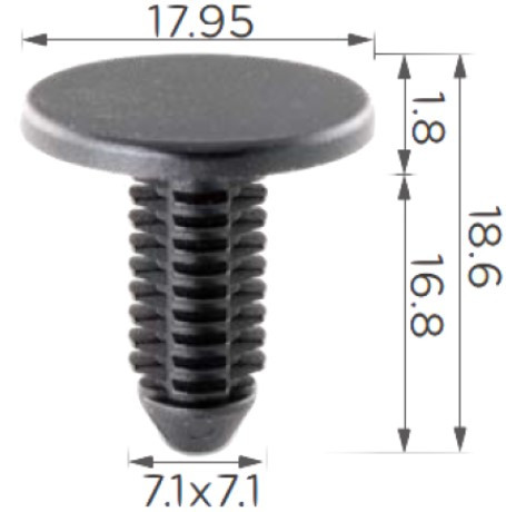 Кліпса для обшиття салону Peugeot, Renault, Citroen (699295, 10363) (C1797), фото 1