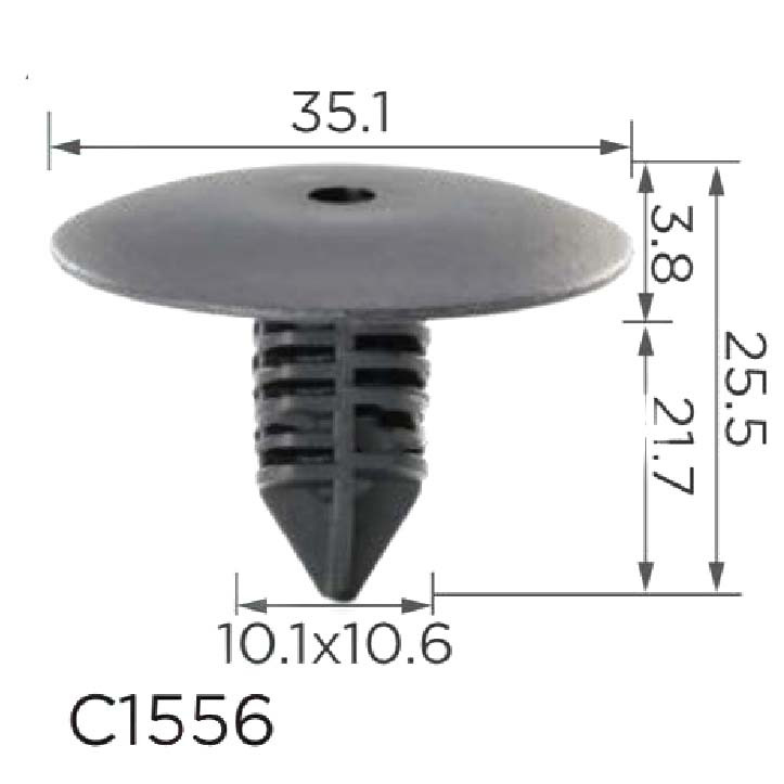 Кліпса для обшиття салону крило Renault, Citroen, Infiniti, Dacia, Nissan, Opel, Mercedes (C1556), фото 1