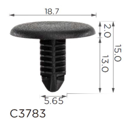 Кліпса для обшиття салону універсальні (C3783), фото 1