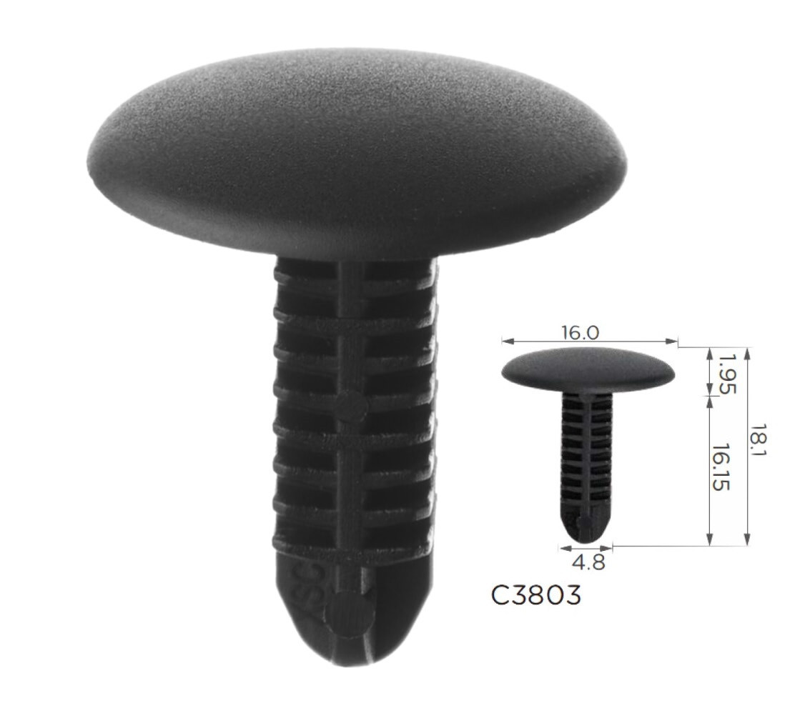 Кліпса кріплення для обшиття багажник, капот Tesla (101091900A) (C3803), фото 1