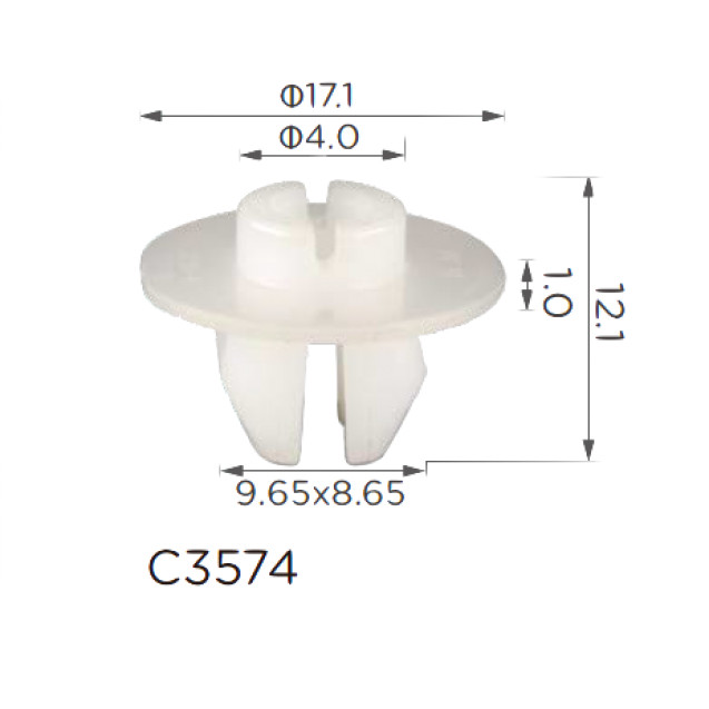 Кліпса кріплення бризковиків Toyota 9018905142 (C3574), фото 1