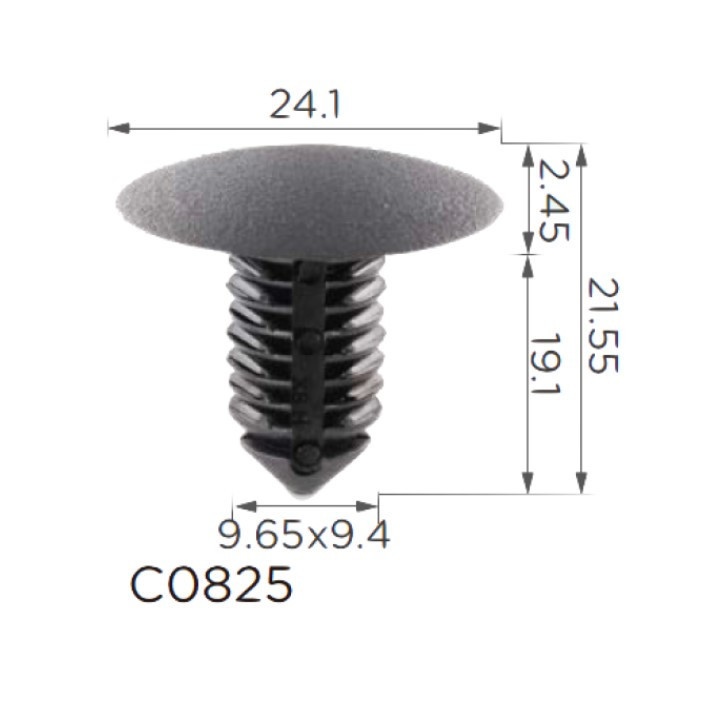 Кліпса кріплення для обшиття Ford, Chevrolet, Chrysler, Chevrolet (22189414, 6505667AA, 6505667-AA) (C0825), фото 1