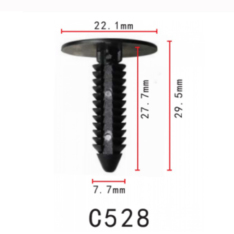 Кліпса кріплення для обшиття Ford, Chevrolet, Chrysler, Dodge, Ford, Audi, Volkswagen, Jeep, Seat, Skoda (C0528), фото 1