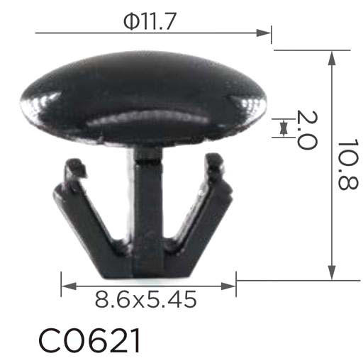 Кліпса кріплення для обшиття Honda 91518-SM4-003 (C0621), фото 1