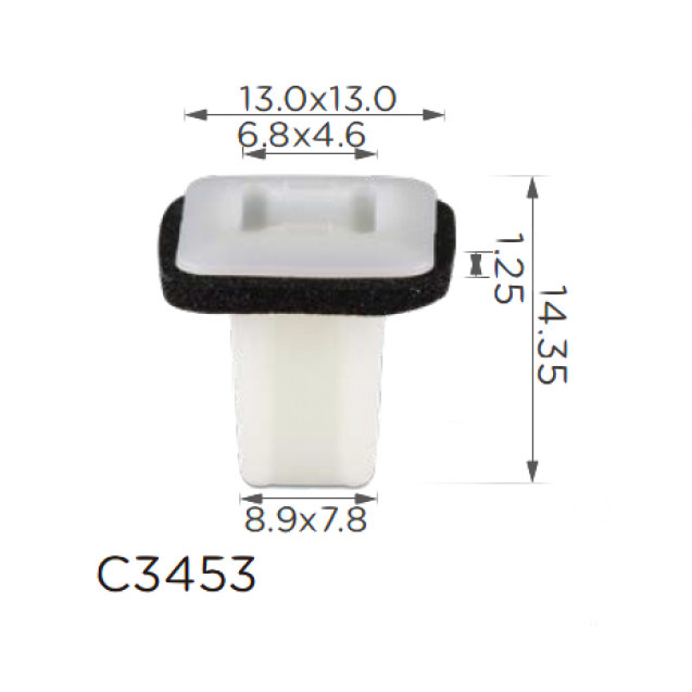 Кліпса кріплення крило жабо Honda 90601S30003 (C3453), фото 1