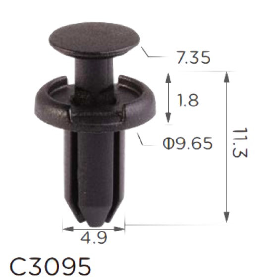 Кліпса кріплення молдингу Бампера TOYOTA LEXUS SCION (9046705170 90467-05170 11388) C3095, фото 1