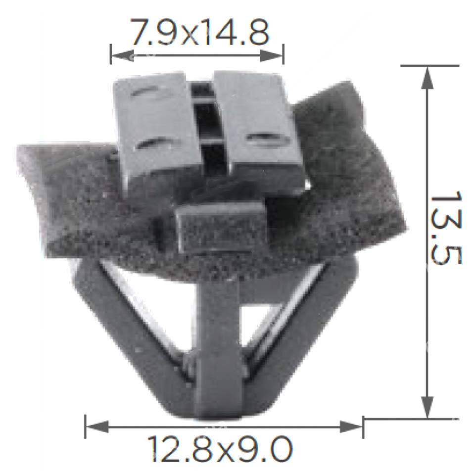 Кліпса кріплення молдингу Дверцята HYUNDAI KIA (877562G000, 87756-26000, 8775626000, 87756-2G000, 15207) C1149, фото 1