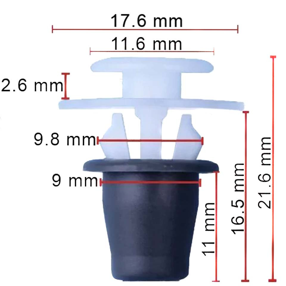 Кліпса кріплення молдингу Дверцята VW OPEL CITROEN PEUGEOT SKODA AUDI C0908, фото 1