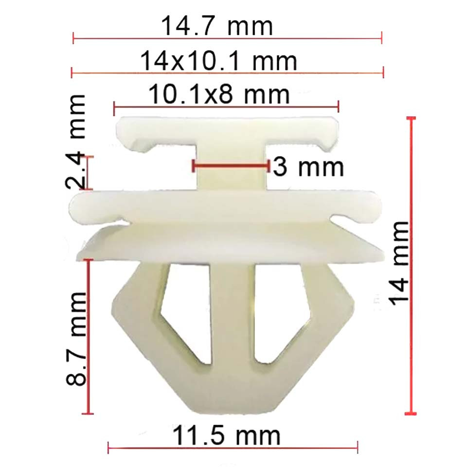 Кліпса кріплення молдингу Двері Citroen Peugeot 6995X3 C1280, фото 1
