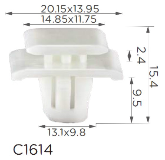 Кліпса кріплення молдингу двері HONDA ACURA (75315S9A004 75315-S9A-004 75315-STK-A01 75315STKA01 15764) C1614, фото 1