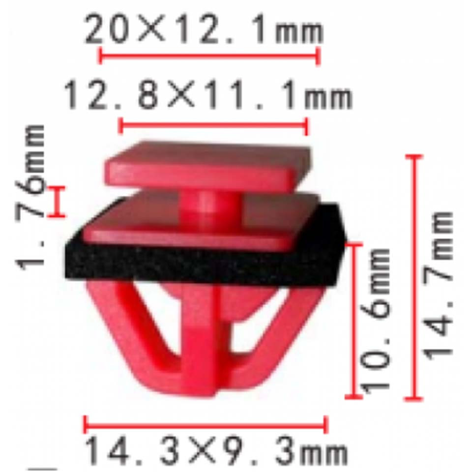 Кліпса кріплення молдингу крила KIA HYUNDAI (87756-3E500 877563E500 15203) C1315, фото 1