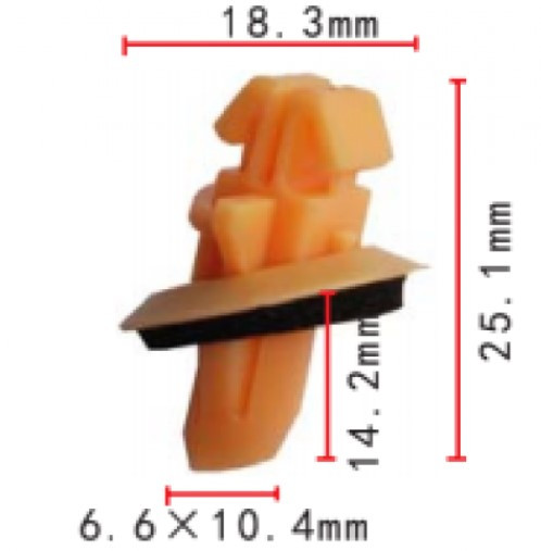 Кліпса кріплення молдингу Крило TOYOTA LEXUS (75394-60030 7539460030 15814) C1092, фото 1
