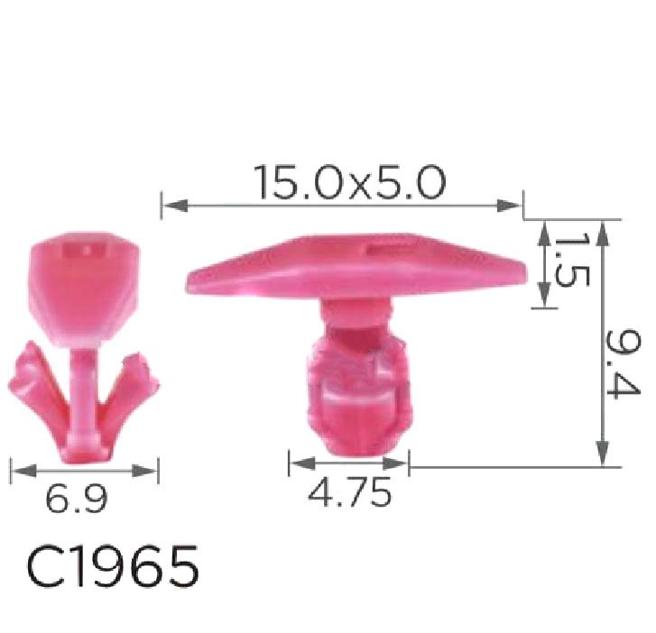 Кліпса кріплення молдингу порога Hyundai 877562W000 C1965, фото 1